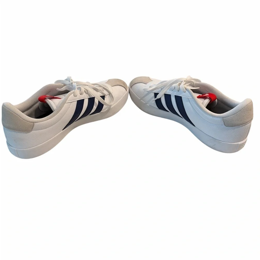 Adidas Original VL Court 3.0 Shoes Mens White Suede Sneakers Size 12